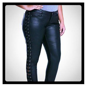 Tripp NYC Faux Leather Lace-Up Pants Size 12 NEW!